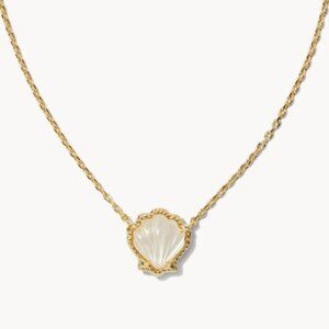 Kendra Scott Brynne Shell Gold Short Pendant Necklace - NWT $75 MSRP
